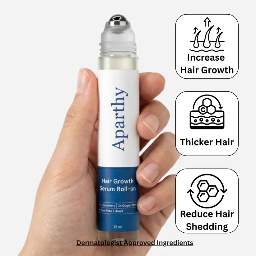 Aparthy Hair Growth Roll-On Serum – increase hair growth, thicker hair, reduce shedding